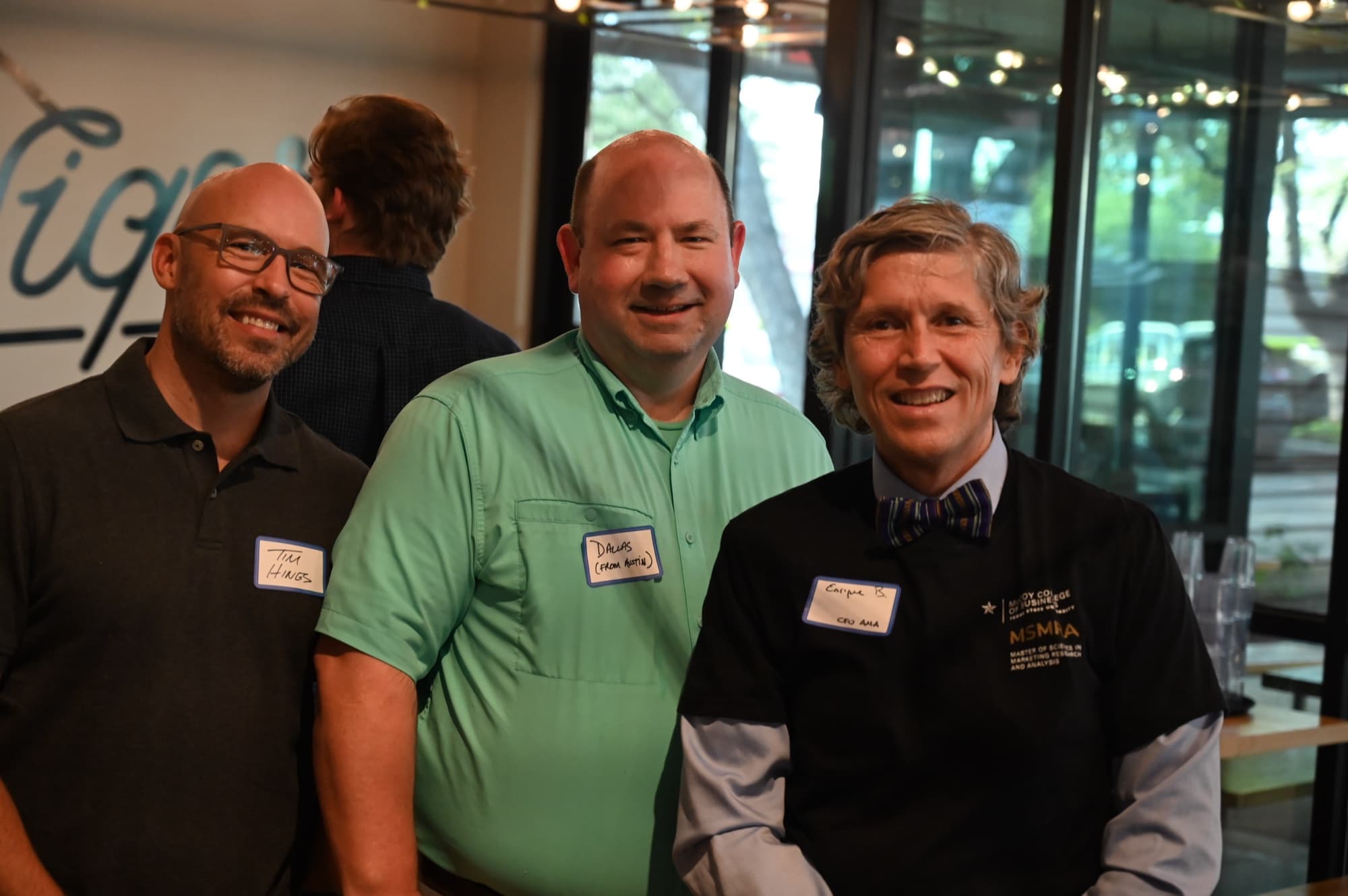 New members mingling at an AMA Austin gathering