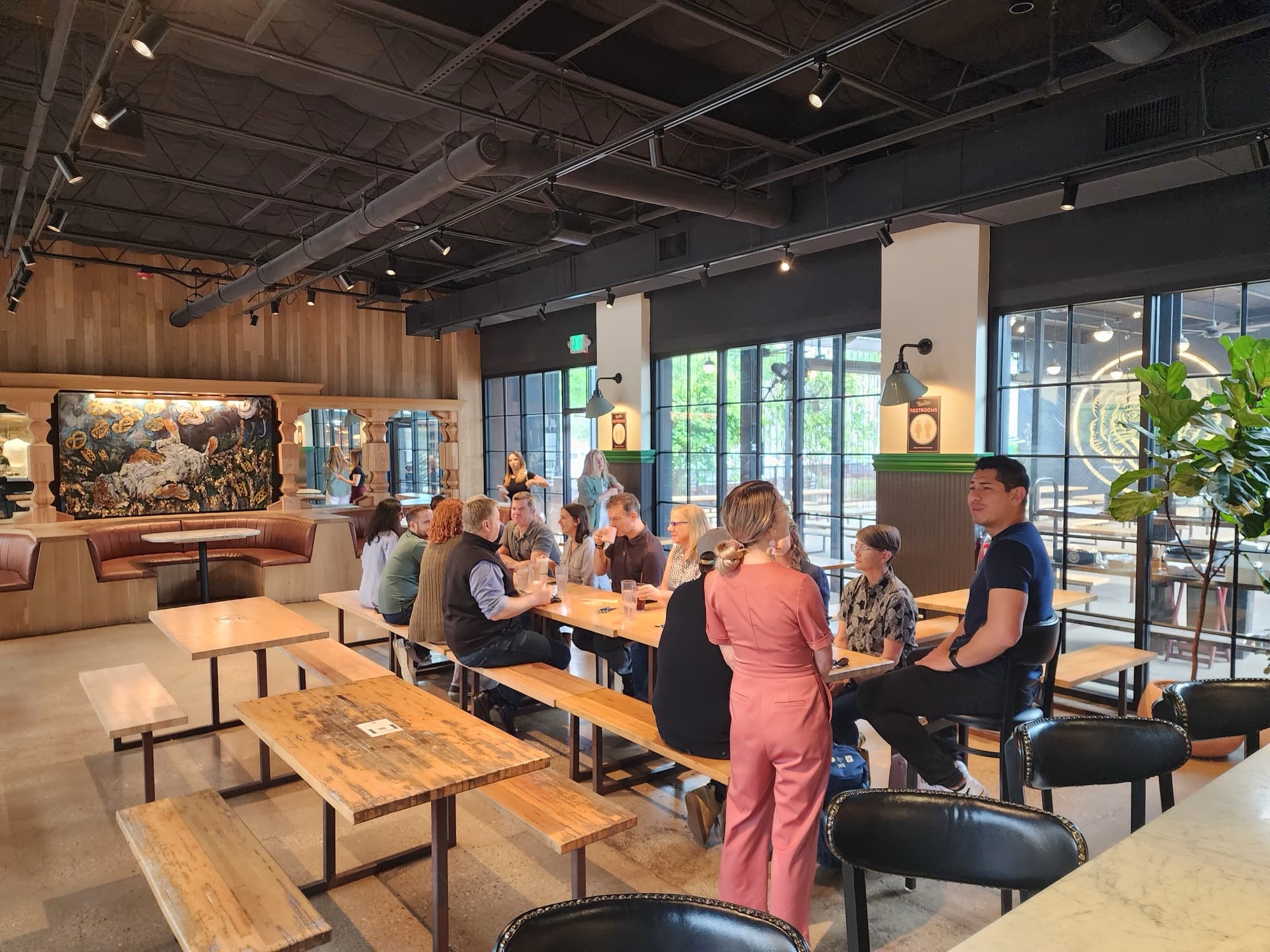Young professionals at a daytime AMA Austin meetup